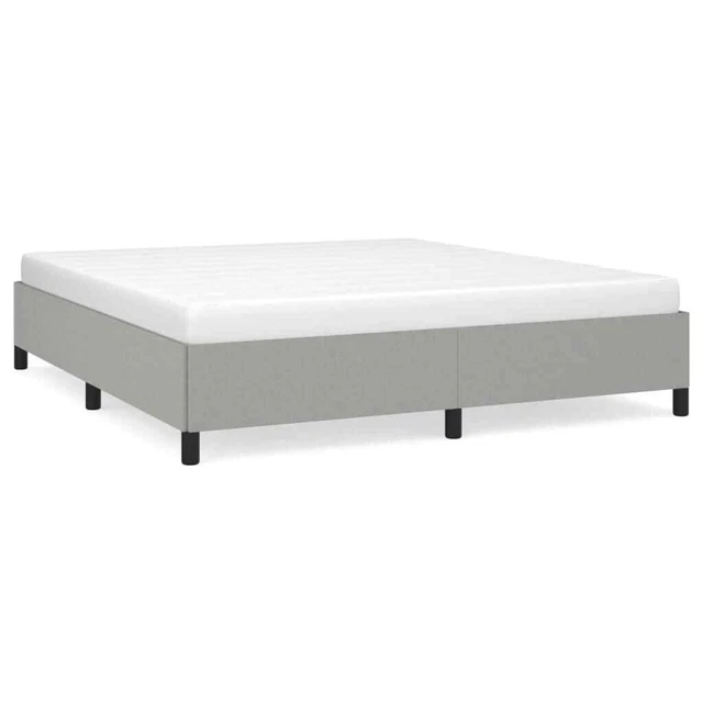 BED FRAME WITHOUT Mattress Light Grey Super King Fabric vidaXL £155.16