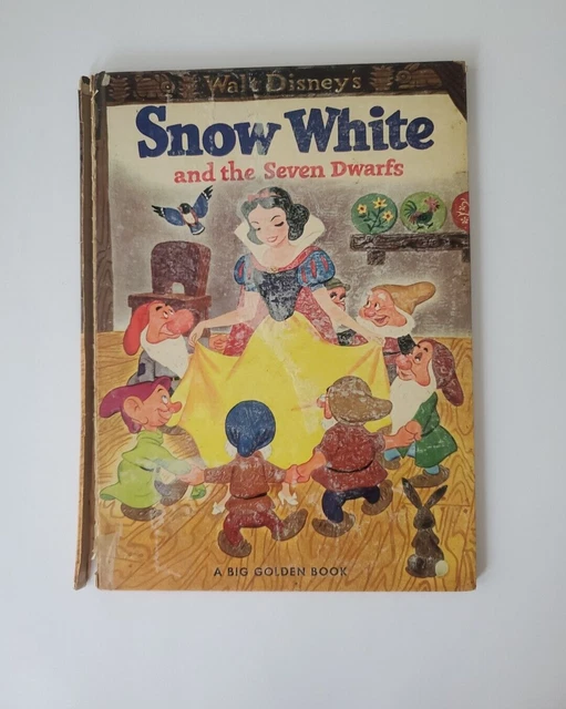 WALT DISNEYS SNOW White and the Seven Dwarfs A Big Golden Book 1952 £7. ...