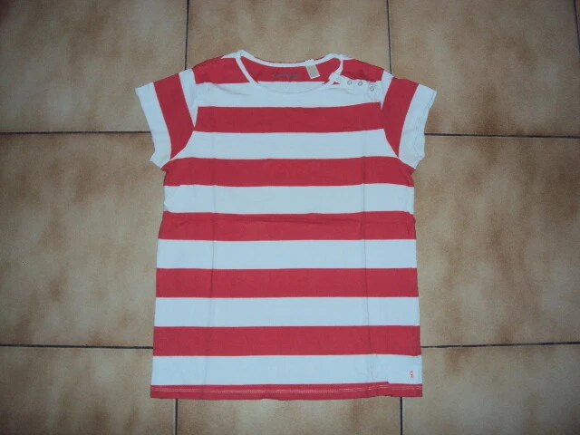 T-shirt Next Fille Rayé Noir Et Blanc - Manches Longues, 100% Coton, Taille 3-4 Ans