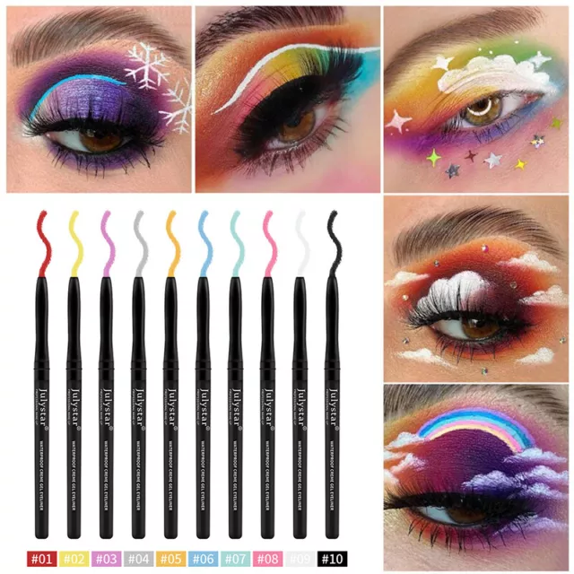 Eyeliner Stift Augen Liner Gel Perle Matt Bunt Augen Wasserdicht Schweißsi A