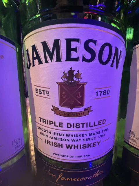 Jameson Irish Whiskey Empty 1 Liter Bottle