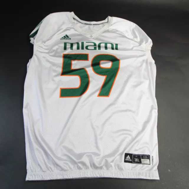 Miami Hurricanes adidas Practice Jersey - Football Men's White Used