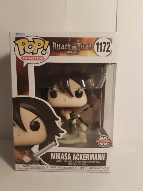 Figurine Pop L'Attaque des Titans (SNK) #1446 pas cher : Mikasa Ackerman -  Métallique
