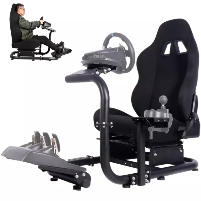 Minneer Racing Simulator Cockpit Fit Logitech G29 Thrustmaster T300RS with Seat