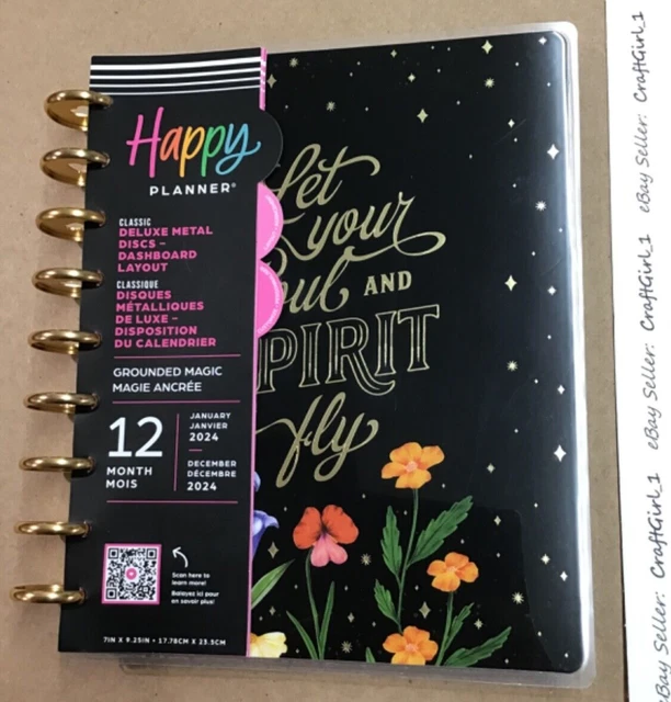 NEW! HAPPY PLANNER 2024 GROUNDED MAGIC Classic DELUXE DASHBOARD Layout