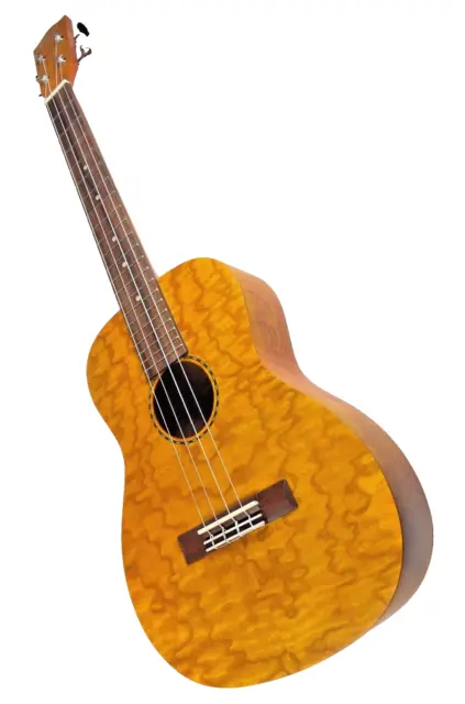 Baritone Left Handed Acoustic Ukulele Willow Wood Satin Finish