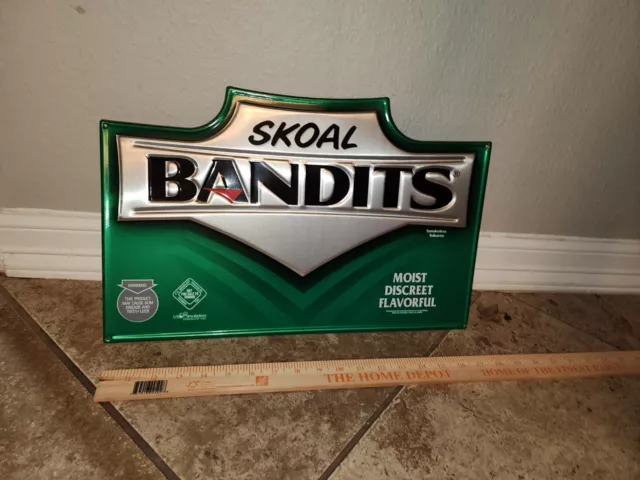 2006 SKOAL BANDITS  Tobacco Embossed Advertising Metal Tin Sign 18" x 11-3/4"