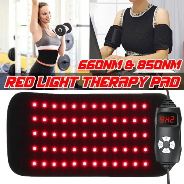 660nm Red &850nm Near Infrared Light Therapy Waist Wrap Pad Belt For Pain Relief