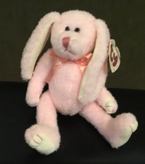 1993 TY COLLECTIBLE Beanie Babies STRAWBUNNY Pink Rabbit w Tags 8