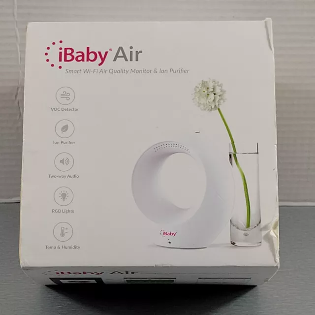 iBaby Air Smart Wifi Air Quality Monitor Ion Purifier VOC Temperature Detector