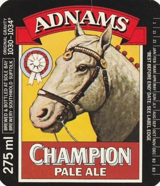 Beer Bottle Label - Adnams Brewery - Champion Pale Ale