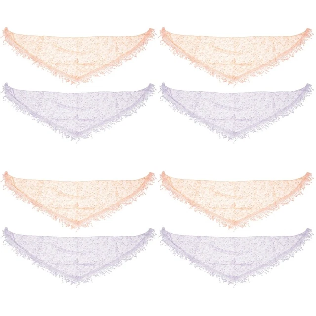 8 piezas bufandas de encaje triangulares bufandas de encaje para mujer bufanda triangular