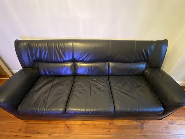 B&B Italia Lauriana 3-Seater Leather Sofa By Afra And Tobia Scarpa