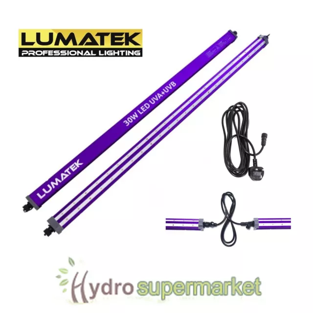 Lumatek 30W Uv Led Light Bar, Supplemental Lighting, Grow Room, Hydroponics