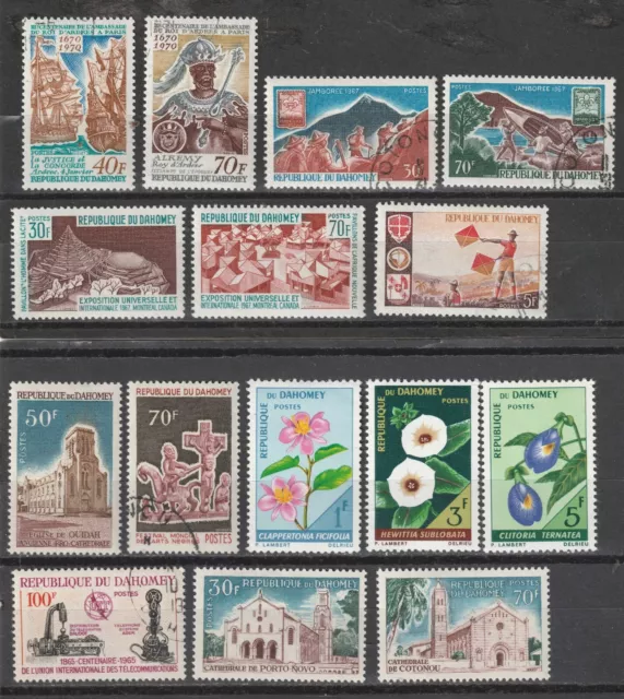 Dahomey Lot 8 - Postage: (Stamp details below) 2023 Scott Catalog Value $49.25
