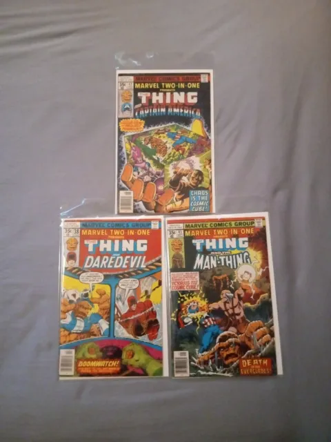 Marvel Two In One 38,42,43 Comic Lot Of 3 Bronze Age KEY Issue FN+/VF+ Nice Rare