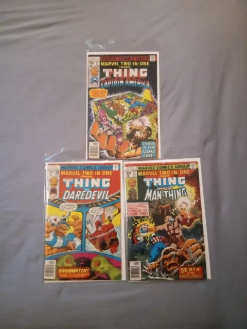 Marvel Two In One 38,42,43 Comic Lot Of 3 Bronze Age KEY Issue FN+/VF+ Nice Rare