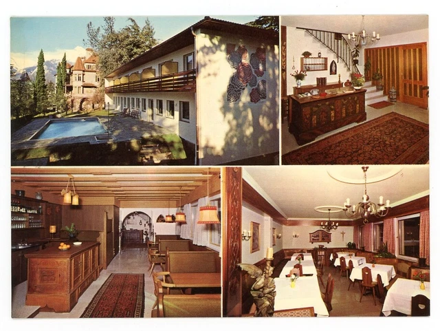 hotel garni aster albergo merano obermais maia alta meran cartolina