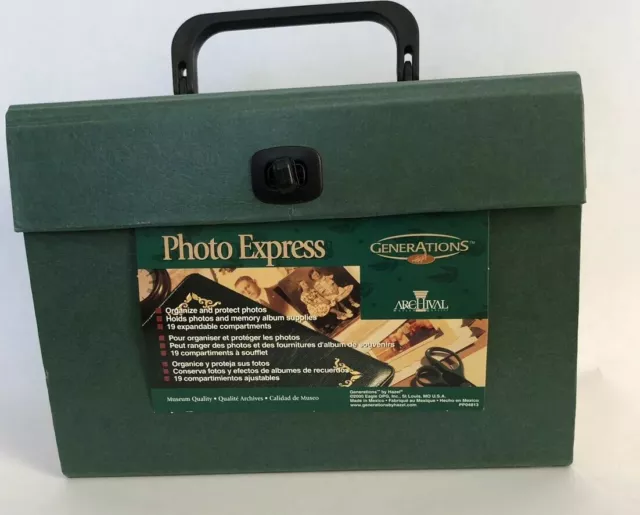 Photo Express Archival Photo Box Container Keeper Museum Quality