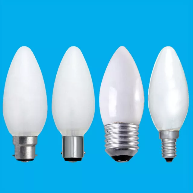 12x Opal Candle Dimmable Standard Light Bulbs 25W 40W 60W BC ES SBC SES Lamps