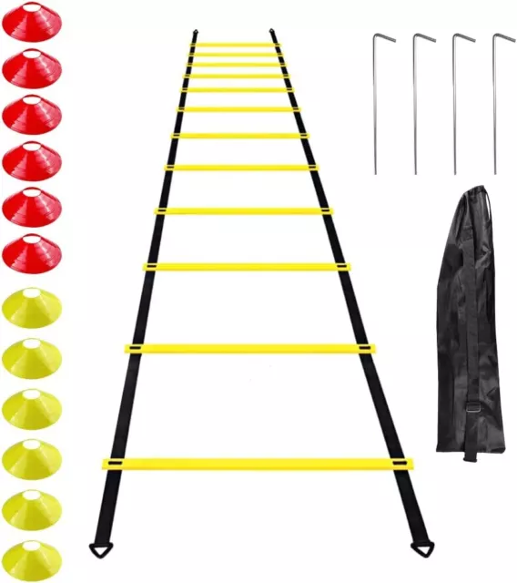 Agility Speed Hurdles Ladder Cones Marker Set Football Training Sports Equipment