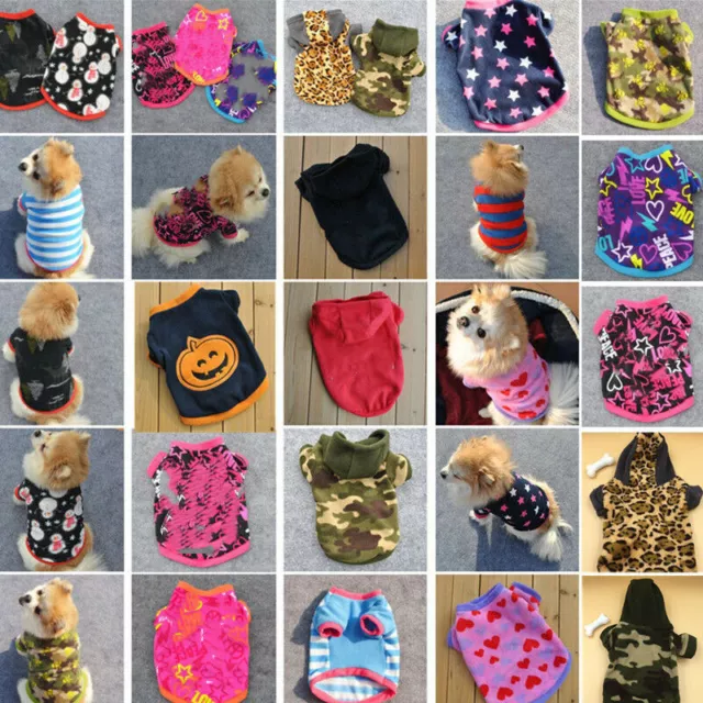 Puppy Small Dog Cat Pet Warm Lovely Coat Sweater Hoodies Winter Pumpkin Clothes