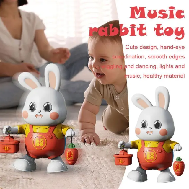 Electronic Dancing Rabbit 1/48Musics Cartoon Rabbit Best Toys Girl For Boys R9Y0