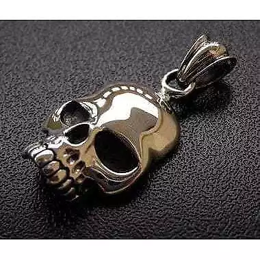925 Sterling Silver Phantom Skull Biker Pendant
