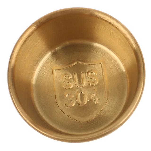 1Pc Stainless Steel Hot Pot Dipping Bowl Small Sauce Cup Seasoning ContainQU