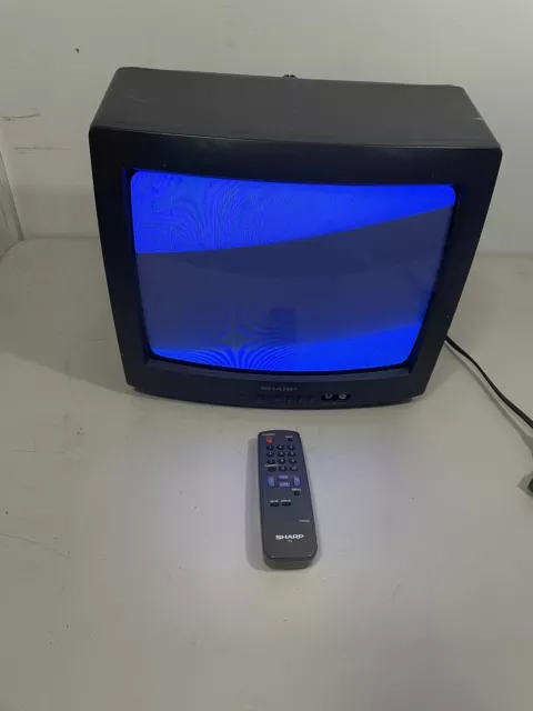 SHARP Model 13N-M100 13" CRT TV Retro Gaming Color Television Tested Working