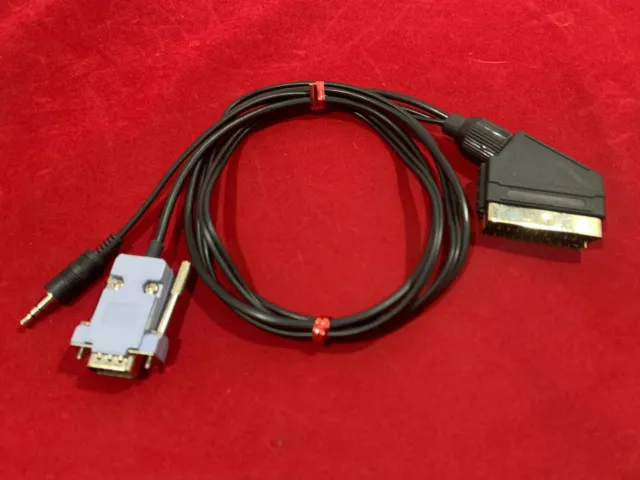 Acorn Archimedes/A3000 to SCART Monitor Cable+Audio: 9 Pin D Type to Scart 1m