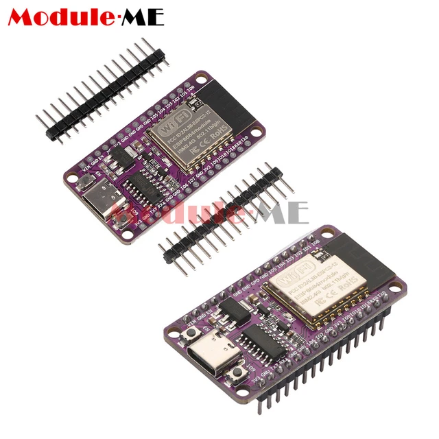 Lot 2 Cartes Développement ESP32 NodeMCU Type C - WiFi Bluetooth Dual Core CH340C