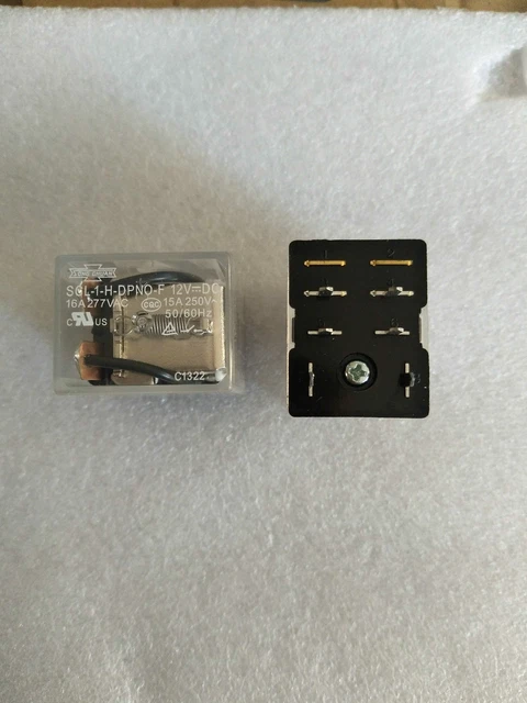 2 PZ SCL 1 H DPNO 12VDC 24VDC SCL 1 DPNO 220VAC Relè di potenza 16A 250VAC 6 Pin(SCL 1 H DPNO F 12VDC