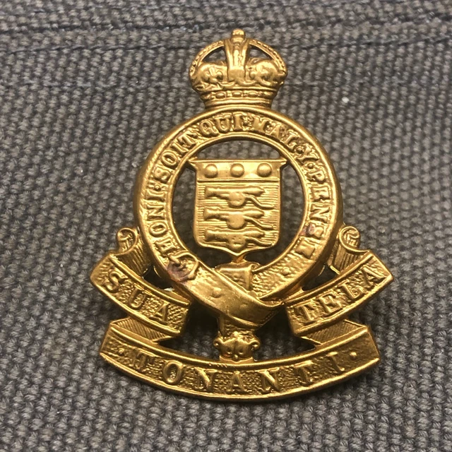 WW1/WW2 ARMÉE BRITANNIQUE - Lothians & Bordure Cheval Laiton Insigne de
