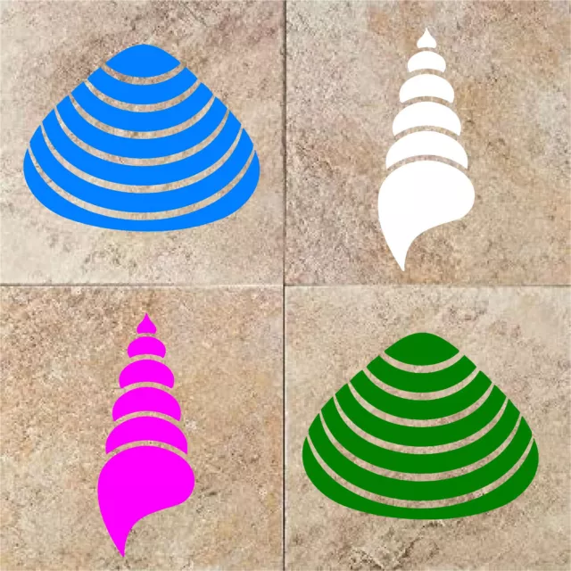 SEA SHELL Tile Transfers Stickers Bathroom Kitchen Vinyl Wall Decal Sticker N148