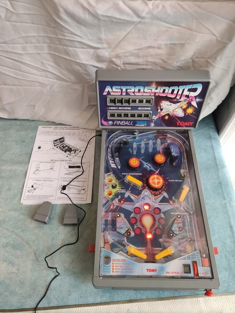 Jeu De Flipper De Table Tomy Astro Shooter Vintage Années 80 - Fonctionne !