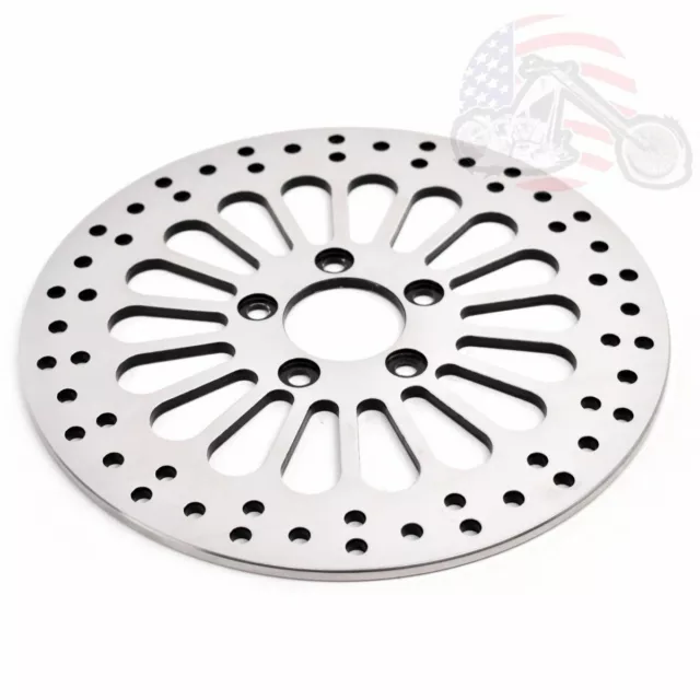 DNA 11.8" Super Spoke Polished Front Brake Rotor Disc 2008+ Harley Touring