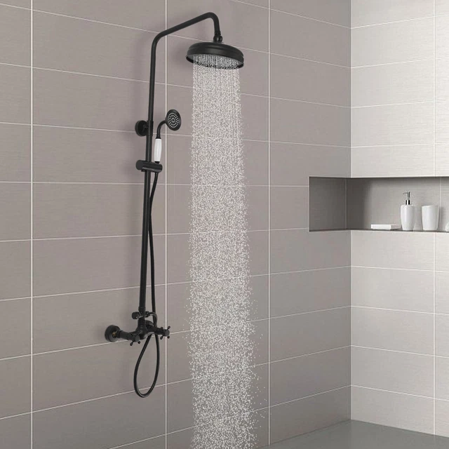 Retro Dusche DUSCH ARMATUR DUSCHSET Regendusche Duschsystem Antik Retro Nostalgie ...