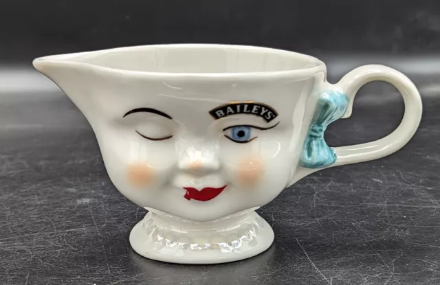 Bailey's Irish Cream Yum Mug Hair Bow Winking Face 1996 Limited Edition Tea Cup