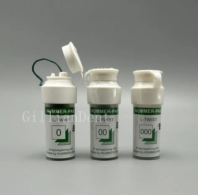 3 Bottles Dental Gingival Retraction Cords Disposable Knitted Cotton Gum Thread