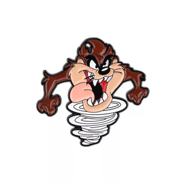 Tasmanian Devil Taz Cartoon Character Tongue Out Tornado Enamel Metal