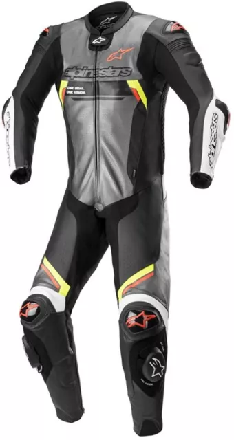 Tuta in pelle Alpinestars MISSILE V2 IGNITION LEATHER SUIT 1 PC Gray Black Yello