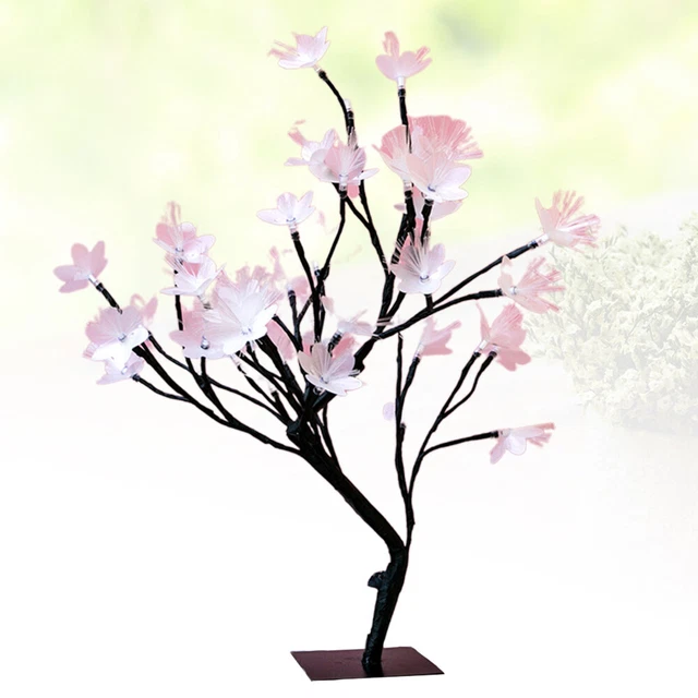 Lampada da tavolo per albero bonsai LED LED fiori di prugna luci per albero black