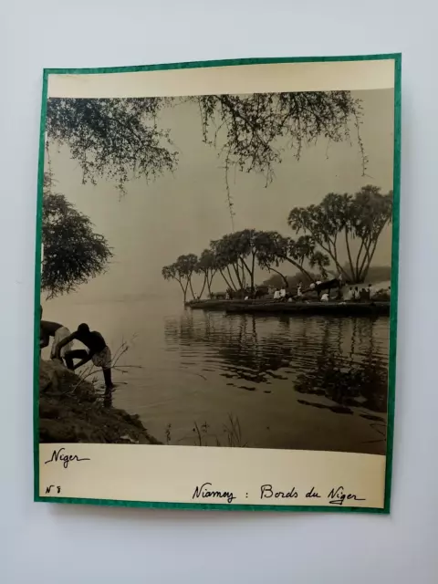 29x23 -NIGER- Attr. à Jean Morin/Alger 1950 - La vie au bord du fleuve à Niamey