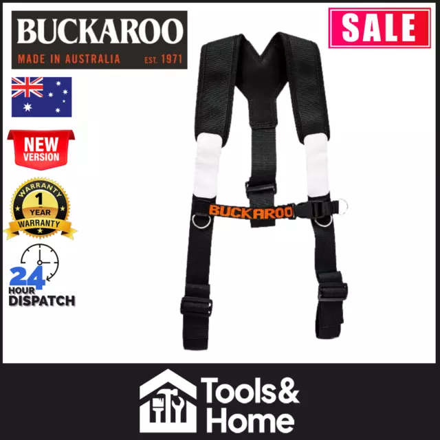 Buckaroo Black Padded Shoulder Braces to suit Tool Belts -THMB