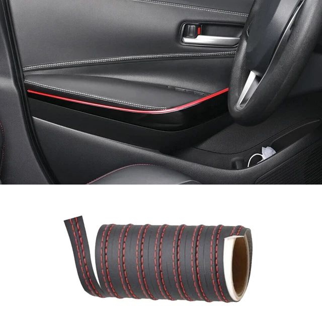 2M PU Leather Car Dashboard Decor Line Strip Sticker Moulding Trim Parts OY