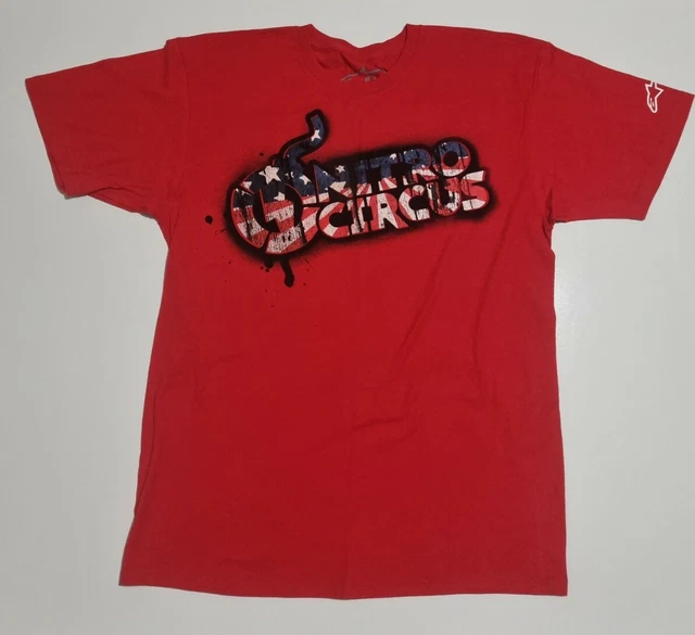 ALPINESTARS NITRO CIRCUS T SHIRT RED LARGE Motocross MX Freestyle