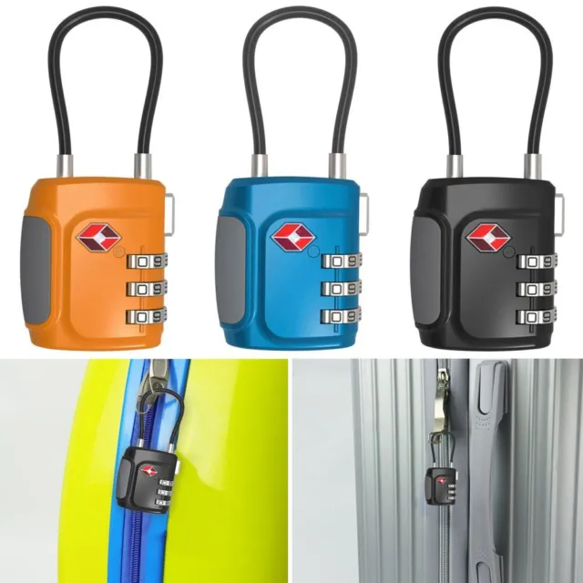 Lock TSA Customs Lock Safely Code Lock 3 Dial Digit Combination Lock
