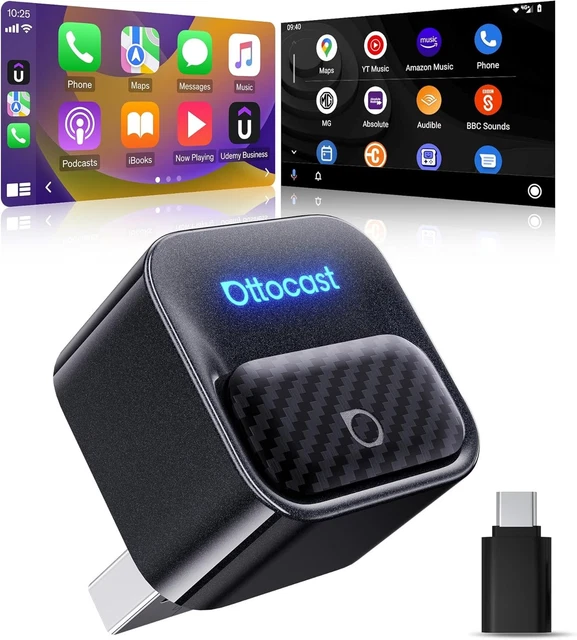 OTTOCAST MINI CORE 2026 Adattatore CarPlay Wireless & Android Auto ...