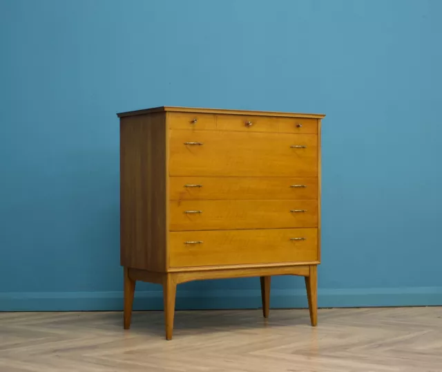 DELIVERY £65 Mid Century Retro Walnut Tallboy Chest of Drawers from Alfred Cox